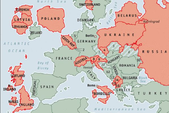 Karta Evrope Sa Drzavama