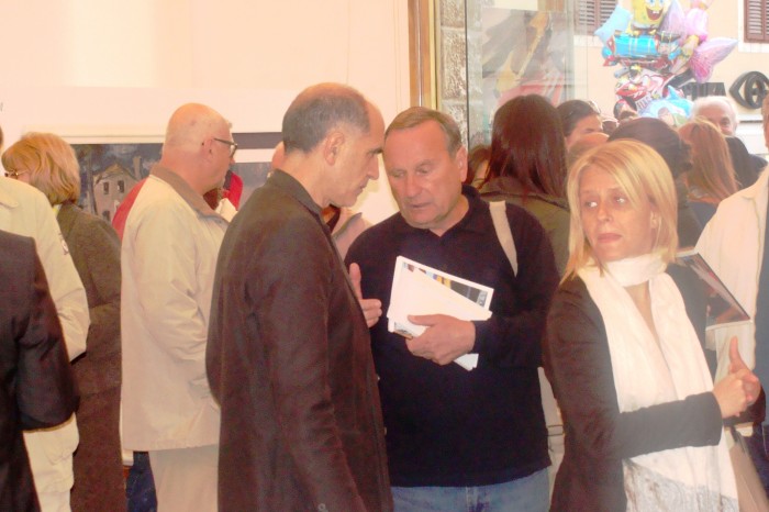 Pedišić, Domijan i Iva Letilović na otvorenju izložbe  u Loži